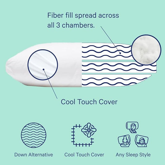 Casper Sleep Essential Cooling Pillow, King, White