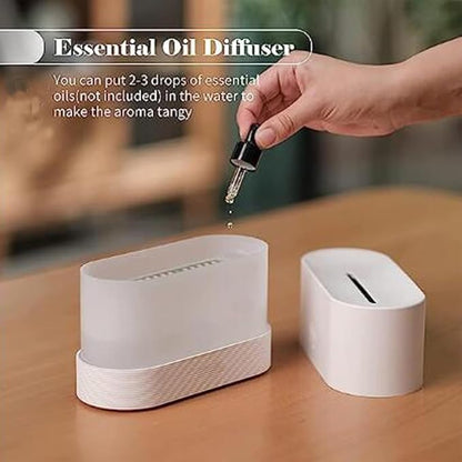 Flame Aromatherapy Machine, Aroma Expander, Home Office Table Seven Color Flame Ultra Silent Air Humidifier, Aroma Diffuser (Black Aromatherapy Machine)