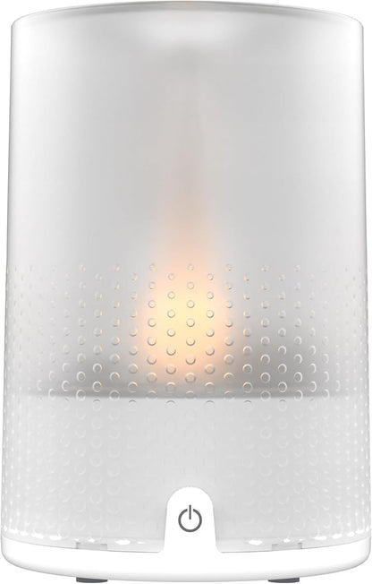 Vornado Votiv 4 Whole Room Ultrasonic Humidifier with Ambient Lighting, 1 Gallon Output, Carry Handle, Simple Refill, Touch Controls, 2 Mist Settings, Humidifier for Bedroom, Translucent White