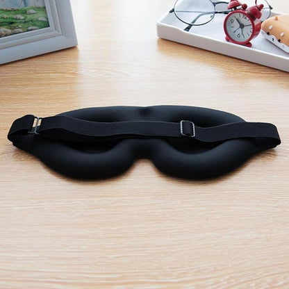 Signature 8 3D Eye Mask Sleep Mask for Men & Women, 100% Pressure-Free & Light Block-Out Eye Mask for Sleep with Easy Adjustable Strap, Night Eye Cover for Travel, Black