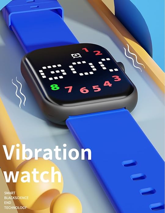 Rechargeable Vibrating Alarm Watch Silent Pill Reminder Wristband Wake Up Watch - with 8 Personalised Message Reminder