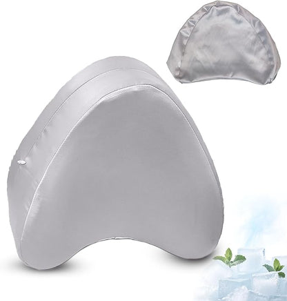 xcivi Satin Pillowcase for Contour Memory Foam Side Sleeper Support Pillow, Pillowcover for Knee Pillow, Smooth & Soft Pillow Cover (Gray)