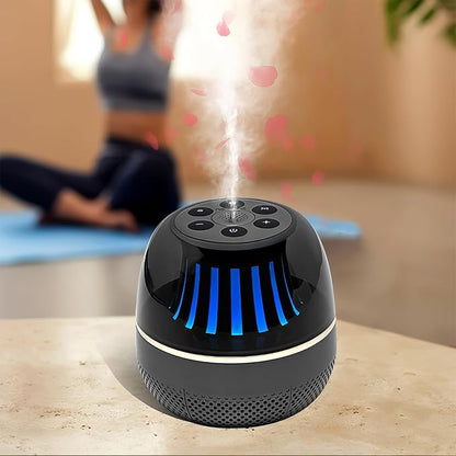 Portable Bluetooth Speaker with White Noise Machine, LED Color Lights, Aromatherapy Diffuser, Sleep Sound Machine for Sleep, Yoga, Home, Office & Bedroom, Gift for Women, Men, Kids & Friends