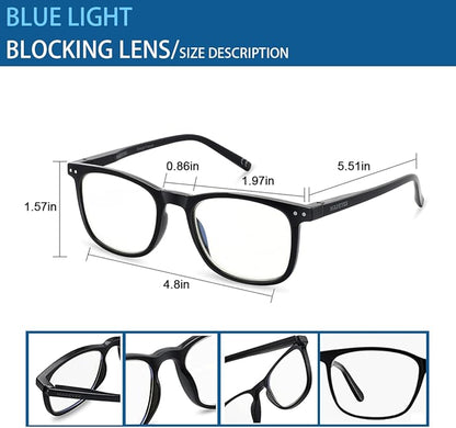 AOSM Blue Light Glasses for Men & Women,Gaming glasses Anti-Glare UV400 Protection,Blue Light Blocking to Relieve Eye Strain