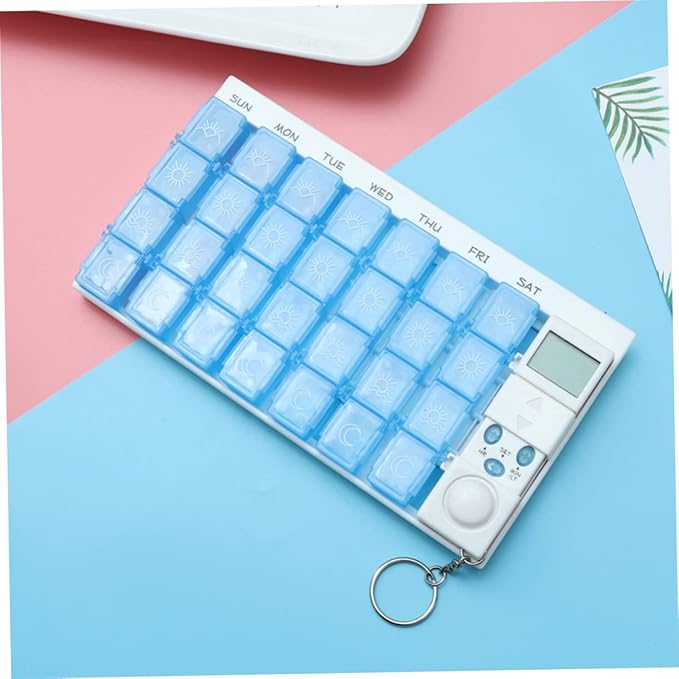 7 Alarm Dispenser Containers Electronic Container Time Locking Container Electronic Organizer Case Weekly Box/Cases Organizer Travel Reminder