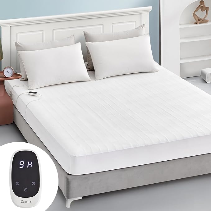 Heated Mattress Pad Twin XL Size Electric Mattress Bed Warmer 9 Heat Settings, 1-12 Hours Auto Off, Memory Function Deep Pocket, Fast Heating, Machine Washable Twin Plus 39“ x 80”