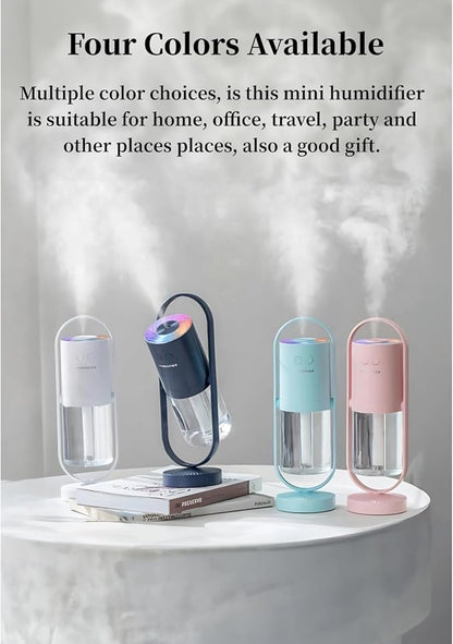 Portable Mini Humidifier, Compact 360° Rotating Cool Mist Air Humidifier Automatic Shutdown for Office for Home for Travel (#3)