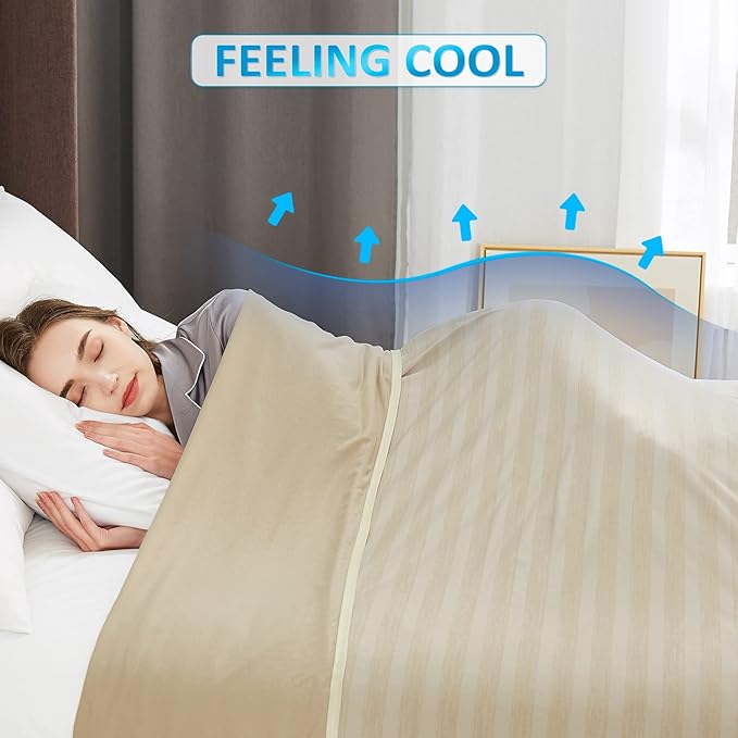 Guohaoi Cooling Blanket (90"x90"Queen Size) for Hot Sleepers and Night Sweats,100% Oeko-Tex Certified,Arc-Chill Q-Max >0.5 Cool Fiber,Ultra Cold Breathable,Comfortable,All-Season.
