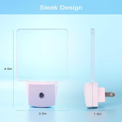 Blue Led Night Light Plug in - 4 Pack Dusk to Dawn Blue Night Light Auto ON Off 0.5W Suitable for Bathroom Hallway Nursery Bedroom Stairs Kitchen Adults Kids Halloween Christmas Decor