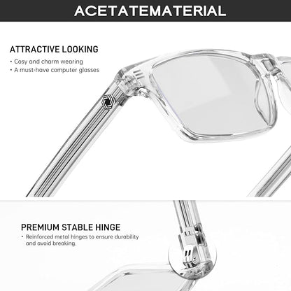 ANYLUV Blue Light Glasses Men Woman, Blue Light Blocking Glasses for Computer Gaming, Eye Strain Relief Eye Protection