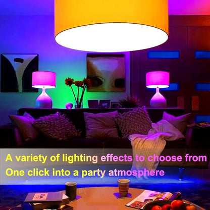 RGBCW LED Bulb with a 2.4GHz Remote Control, A60 12W 1000lm Color Changing Smart Light Bulb for Lamp, Bderoom, Mood Soothing,100W Equivalent,Dimmable 1% to 100% 3000-6500K,1 Bulb & Remote