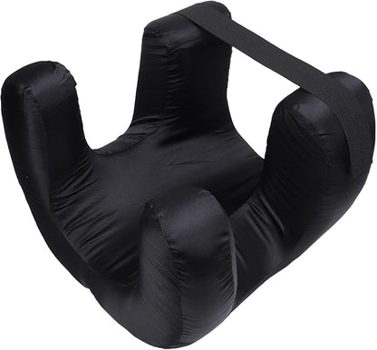 Memory Foam Face Pillow, Ergonomic Design, Silk Fabric Beauty Pillow for Back Sleep Training Pillow, Memory Foam Support, Soft Cushioning, Suitable for Comfortable Sleep (Black)