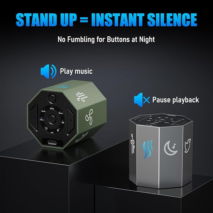 White Noise Machine, Gravity Sensing 8 Soothing Natural Sounds, Intelligent Collection of Environmental Noise, Small and Portable, Suitable for Adult Sleeping Machine