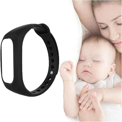 Unisex Anti Snoring Wristband Watch, Bionic Detection 3-Speed Intensity, Adjustable Strap for Airplane, Black(Black)