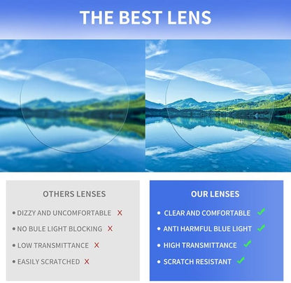 Reading Glasses for Men - 3 Pack Blue Light Blocking Men's Metal Readers