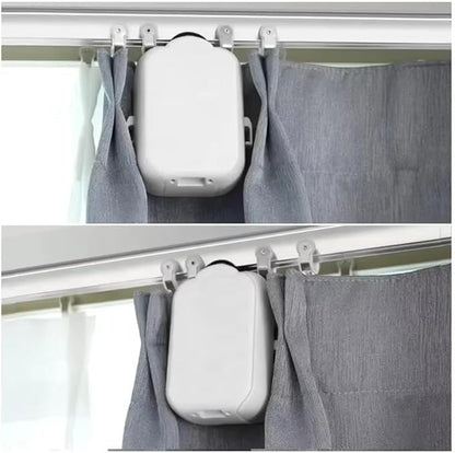 Automatic Curtain Opener, Compatible with Roman Rod, U-Track, T-Track, Solar Charging, With App,Timed Curtain Opener, With Remote Control, Home Curtain Robot Motor,B