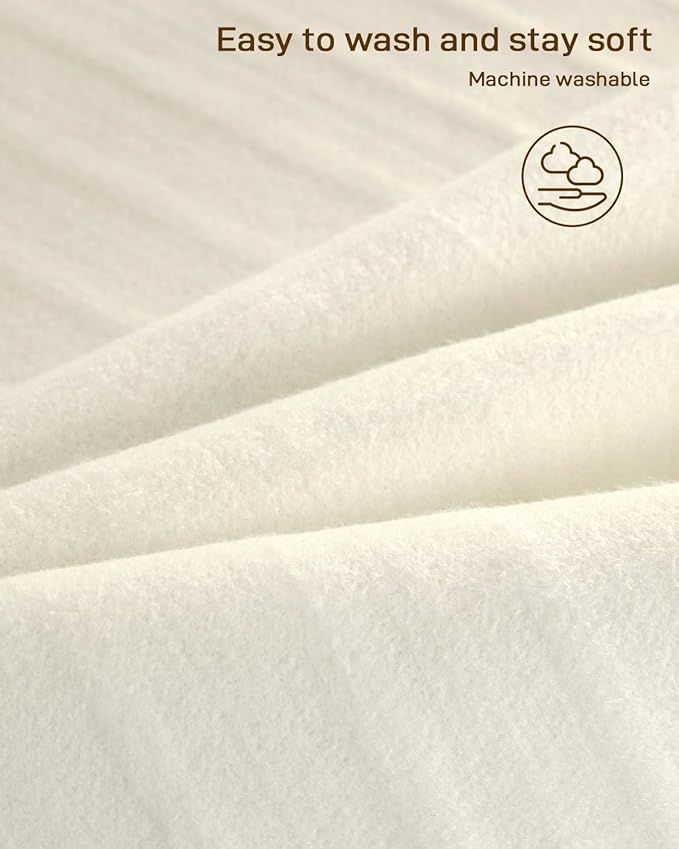 Heated Mattress Pad Queen Size - Electric Mattress Pad with Dual Control, Soft Blanket, Bed Warmer Heater Sheets, 8 Heating Settings,1/2/10 Hours Auto Shut Off, 60" x 80" Snow White