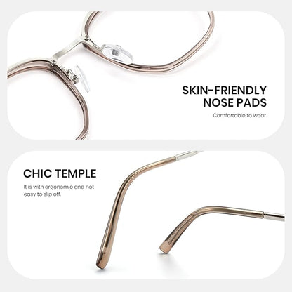 Cyxus Blue Light Glasses for Woman, Fashion Computer Glasses on Office Reduce Eye Strain Anti Migraine for Working Reading