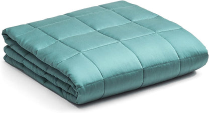 YnM Cooling Weighted Blanket — Oeko-Tex Certified Material with Premium Glass Beads (Sea Grass, 60''x80'' 25lbs), Suit for One Person(~240lb) Use on Queen/King Bed
