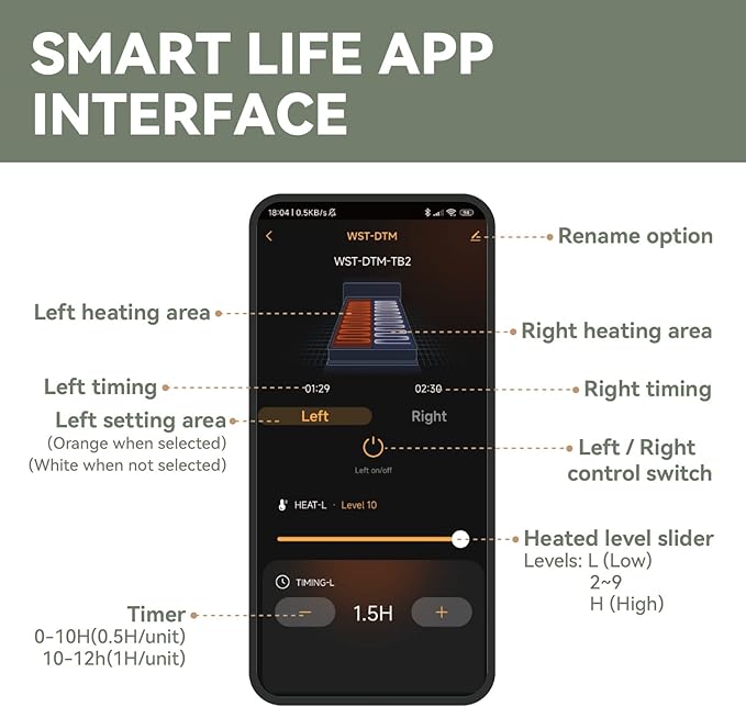 Warm Storm Wi-Fi Wireless Electric Blanket Queen Size 84x90 Inch Flannel & Sherpa with Controller, Smartphone Connection(2.4Ghz), 10 Heating Levels 12 Hours Timer, Machine Washable, Beige