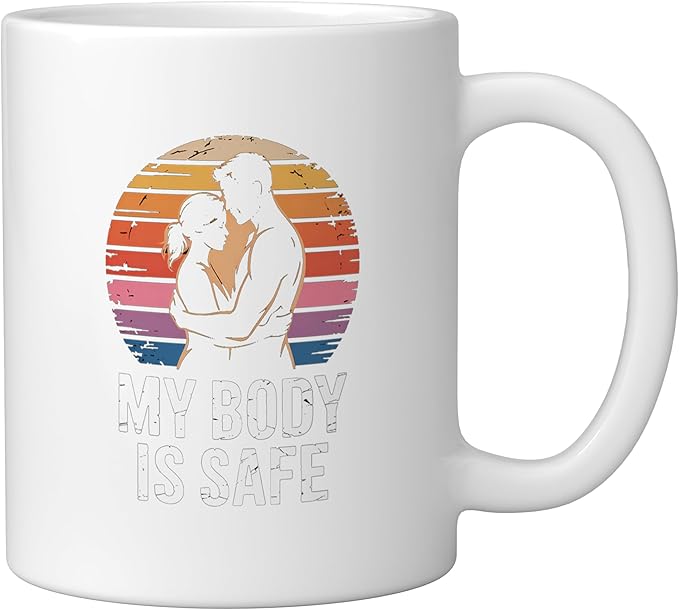 Breathing Relaxation Stress Relief Vagus Nerve Stimulation Ceramic Mug, White
