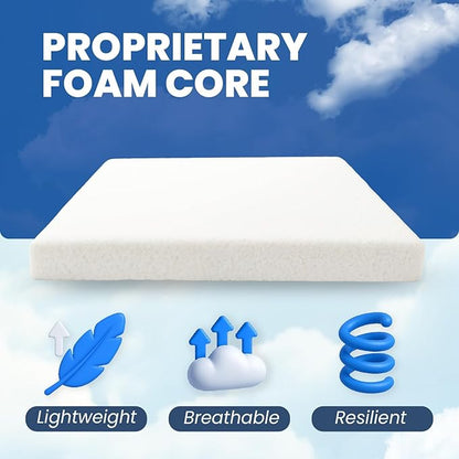 Small 4" Thick Knee Support, Back Support, Ankle Support, Lumbar Support for Side Sleepers - Trapezoid Shape Light Weight and Cozy Pillow - Hypoallergenic Knee Pillow
