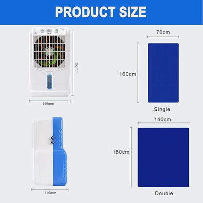 Summer Water Cooling Mattress Pad, Bed Cooling System with Air Conditioner and Remote Control, Keeps Sleepers Cool, PVC Sleeping Ice Pad for Bed & Sofa,160×140cm