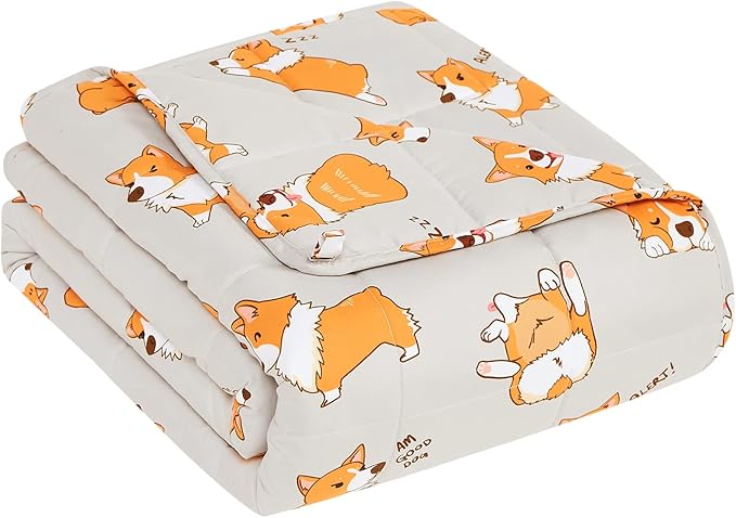 CuteKing Weighted Blanket for Adults: Weighted Blanket with Premium Glass Beads - Breathable Heavy Blanket for Comfort Sleep - Thick Blanket for Adult All Season(20lbs, 60"x80", CuteDog)