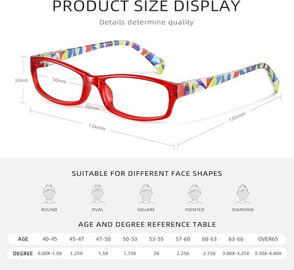 Reading Glasses for Women Men - 5 Pack Blue Light Blocking Spring Hinge Computer Readers Anti Glare UV Eyeglasses