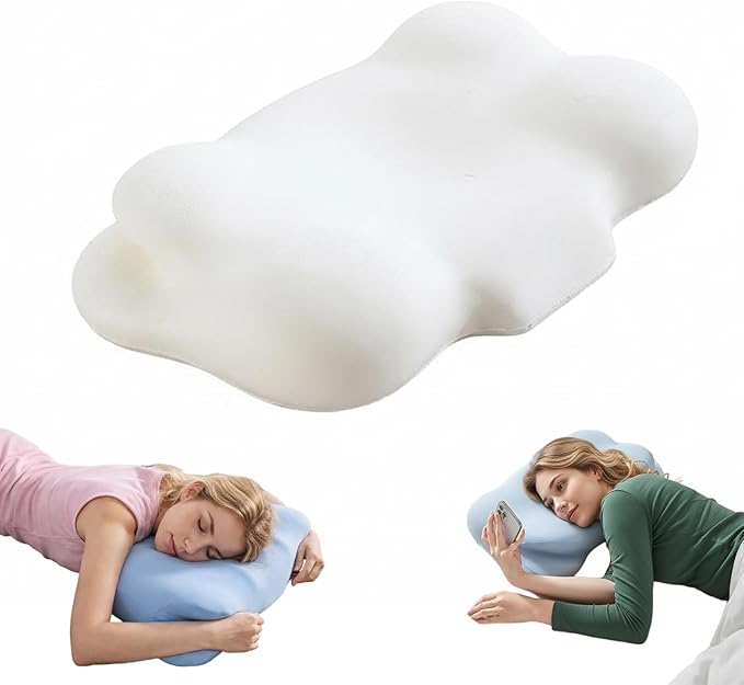 Cloud Pillow - Ergonomic Memory Sleep Cloud Pillow, 2026 New Adjustable Neck Support Pillows with Cooling Breathable Cover for Adults, Back & Stomach Sleepers (White)