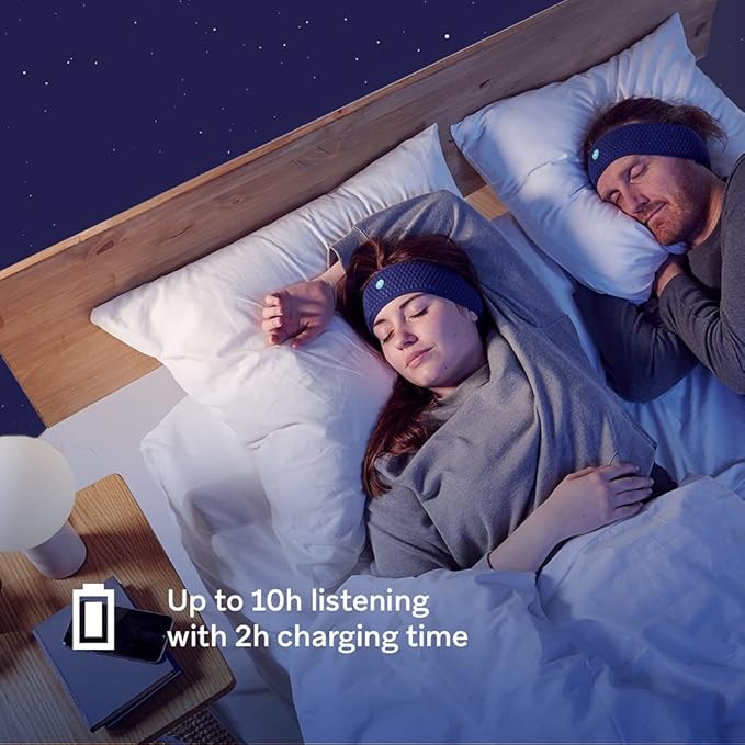 Hoom HoomBand | Bluetooth Sleep Headphones | Headband for Sleep, Travel, Meditation | Free Access to Hypnotic Stories and Sounds created by Sleep Experts | Charging Cable Included