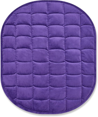 TONGDADA Weighted Lap Blanket 7lbs for Adult,Perfect for Relaxation, Lounging, Napping, Sleeping & Travel,Luxury Minky Weighted Body Blanket,Weighted Throw Blanket-Violet Minky Dot, 29" x 24"