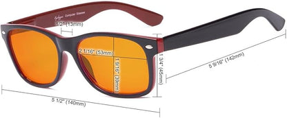 Eyekepper Blue Blocking Amber Bifocal Glasses for Sleep-Nighttime Bifocal Readers-Special Orange Tinted Glasses for Women Men (Tortoise, +1.50)