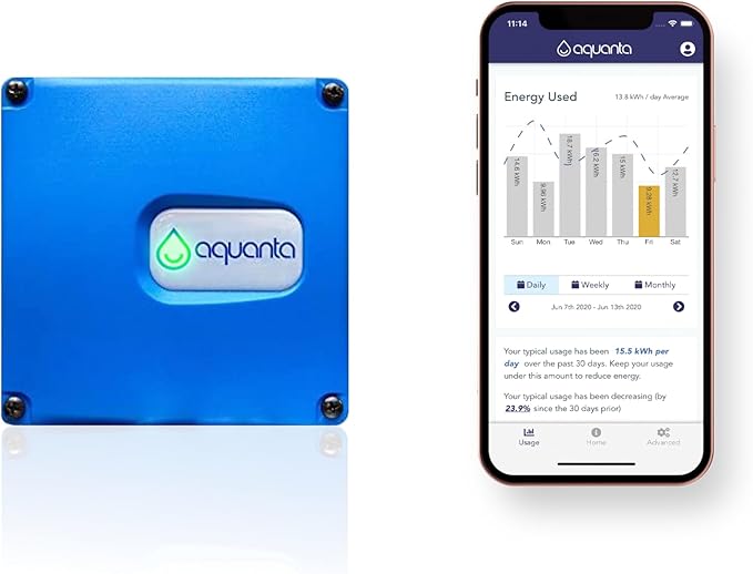 Smart Water Heater Timer: Optimize Hot Water Usage - Compatible with Alexa - Installs in Minutes, No Plumbing Required. Compatible with Gas Water Heaters. Leak Sensor Included.