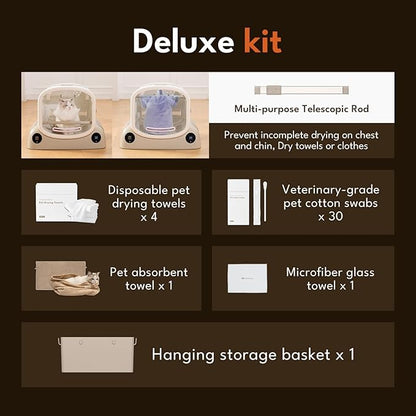 PetSnowy Pet Dryer Box - Safe Modular Design, 80L Large Space, Smart Temperature & App Control, 5 Sides Efficient Airflow, Ultra Quiet Cat and Dog Hair Dryer for Pet Grooming