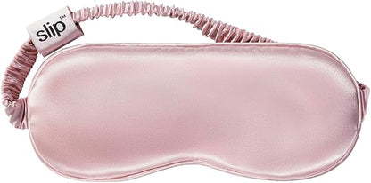 slip Pure Silk Sleep Mask - Pink | 100% Mulberry Silk, Ultra Soft & Comfortable, Blocks Light for Restful Sleep | Adjustable Strap for Perfect Fit, Gentle on Skin & Hair | Ideal Travel Accessory
