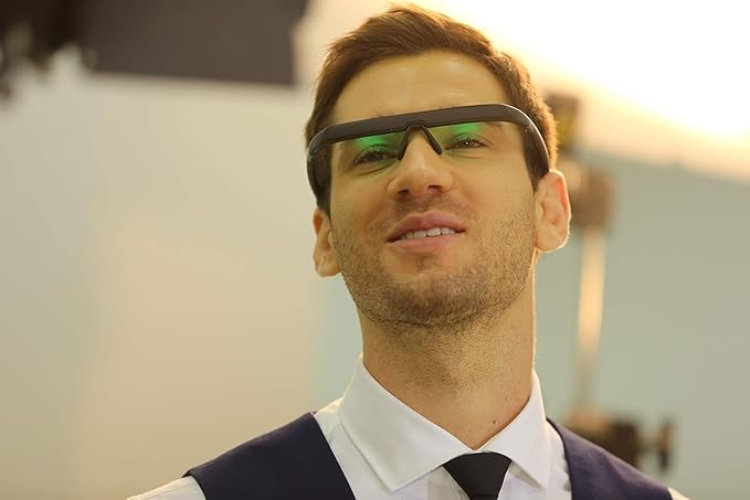 Pegasi 2 - Smart Light Therapy Glasses, Improve Your Sleep in 7 Days, Feather-Light, Research-Backed Blue-Green Light, Boost Energy, Beat Jet Lag (Black)