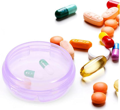 3pcs Portable Medicine Organizer Compact Pill Dispenser for Travel Daily Storage Easy Use Design for Seniors Material
