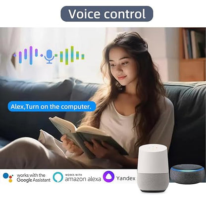Tuya WiFi Smart Pc Power Reset Switch Remote App Controlled Voice Activated Management Switch with Timed Scheduling and Device Sharing Voice Assistant Integration