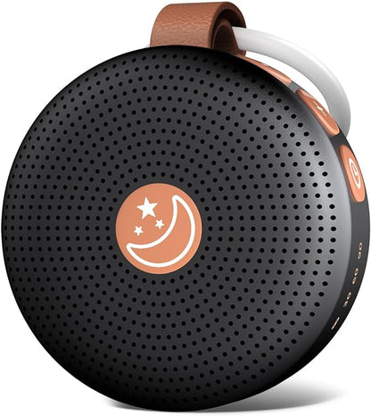 Mini Sound Machine Portable Baby White Noise Machine Brown Noise Machine 30 Soothing Sounds for Kids Adults Auto-Off Timer 32 Volume Levels Battery Sleep Machine for Home Office Privacy (Black)