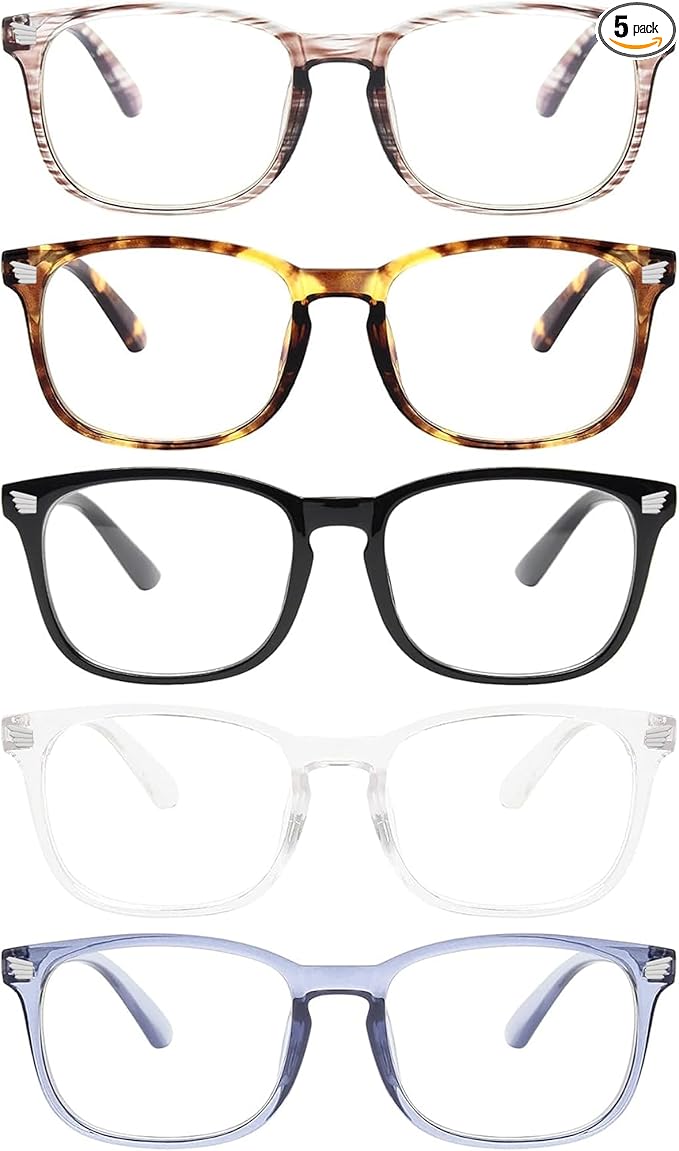 MIGSIR Blue Light Blocking Glasses for Computer Gaming, Fashion Fake Helps Reduce Screen Fatigue Eyeglasses for Women Men