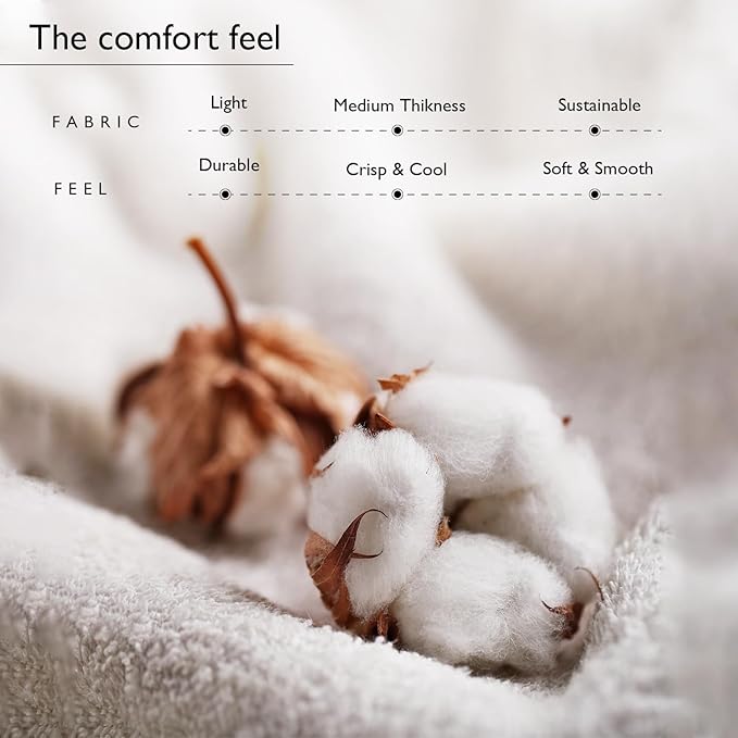 Linenwalas 100% Organic Cotton White Twin Sheets Set 3-Piece, Breathable Percale Weave Soft Bedding, Fits Mattress Up to 16" Deep, Hotel Quality White Bed Sheets Set