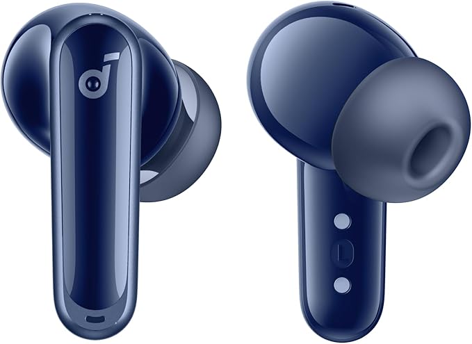 Soundcore P40i by Anker, Noise Cancelling Wireless Earbuds, Adaptive Noise Cancelling to Environments, Heavy Bass, 60H Playtime, 2-in-1 Case and Phone Stand, IPX5, Wireless Charging, Bluetooth 5.3