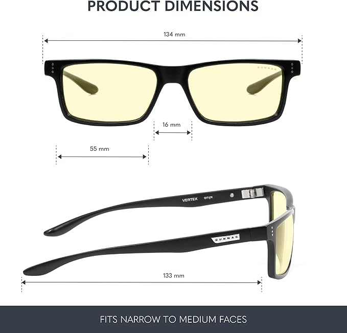 GUNNAR - Blue Light Reading Glasses - Blocks 65% Blue Light - Vertex