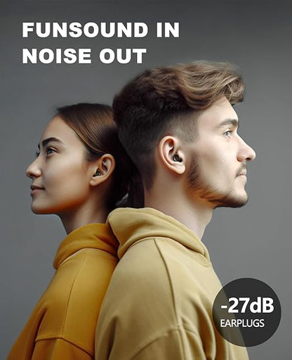 Ear Plugs for Sleeping Noise Reduction Reuseable, Concerts, Focus, Travel, Work, High Fidelity– 7 Pair Eartips – Flexible Soft-Touch – NRR of 24 and 27 dB Noise Cancelling Black Red,1 Count(Pack of 1)