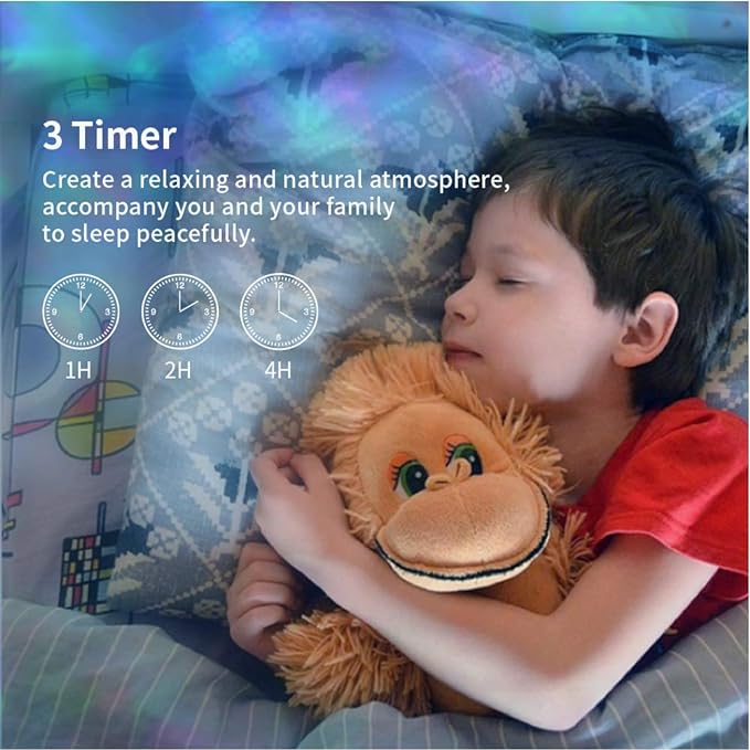 TOMNEW Ocean Wave Projector, Night Light Projector with Remote Control Timer 8 Colors LED Lighting Modes Music Speaker Water Lamp for Kids Adults Bedroom Living Room Party Decorations (Black)