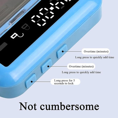 Cell Phone Lock Box – PVC 21.5x9.3x2.5cm | Phone Jail Timed Lock Box With Digital Timer, Unlock And Type-C Cable | Time Locsk Boxs For Phones, Snacks, Remote Control And Daily Device Control