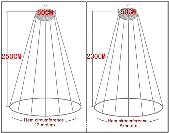 Chang, Round Anti Radiation Bed Net Shield,EMF Netting Shielding Canopy RF Protection Made by Silver Coated Mesh Radiation Shielding Rate 99.99percent,Brown(8m)