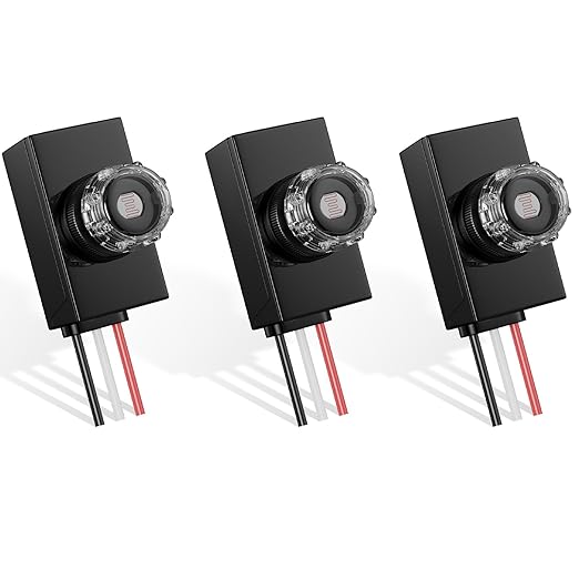Dusk to Dawn Sensor,Greencycle IP65 Photoelectric Switch for Outdoor Pole Light for Outdoor Lighting 120-277V, Photo Cell Automatic On/Off, Waterproof, Energy Saving,UL Listed,1PK