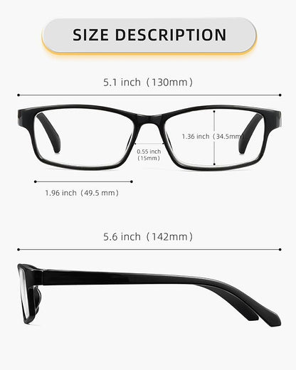 Reading Glasses for Women, 5 Pack Blue Light Blocking Readers, Lightweight Eyeglasses with Spring Hinge